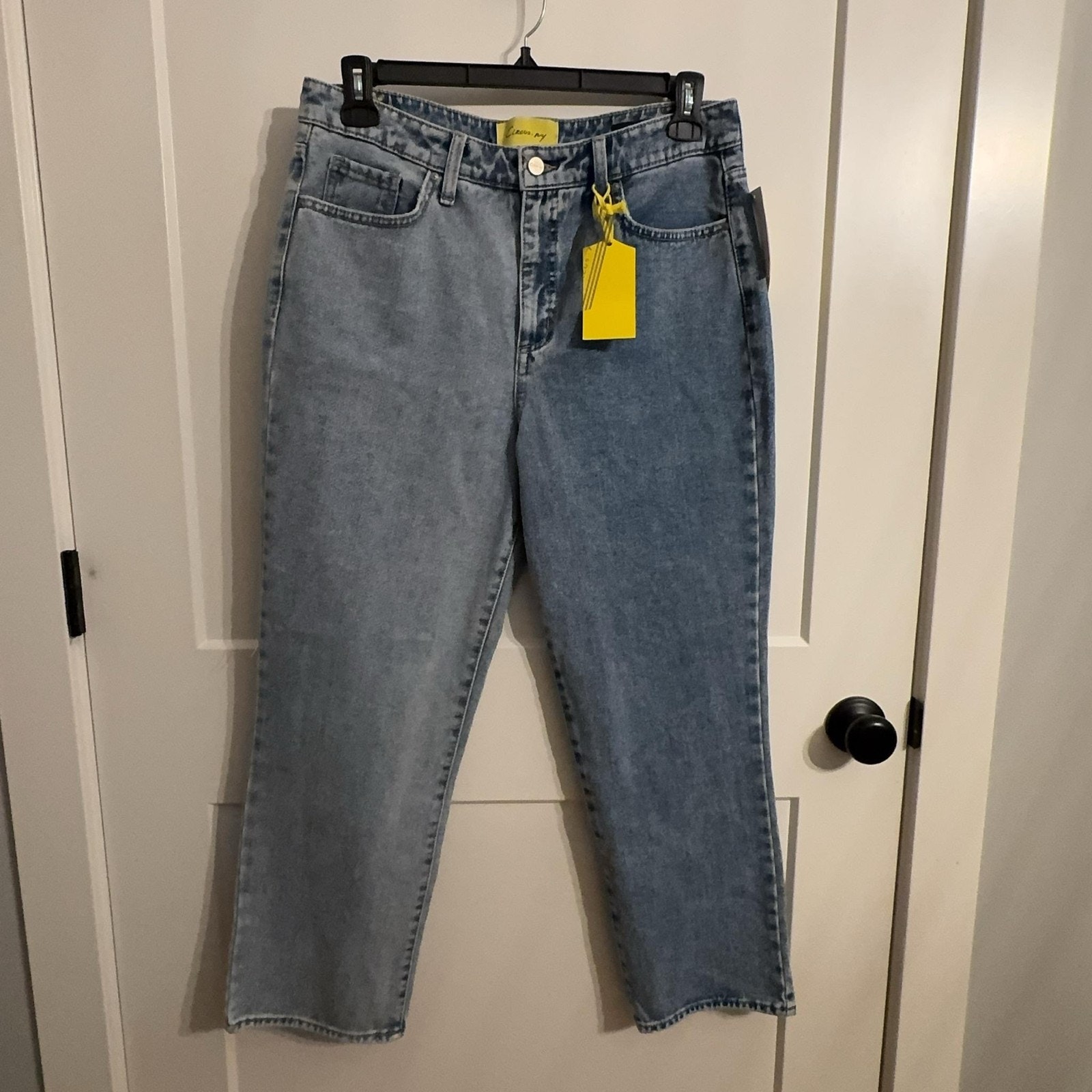 Circus Ny Jeans Sz 31 Blue High Rise Relaxed Straight Alter Ego Cotton Denim — image 4 of 8